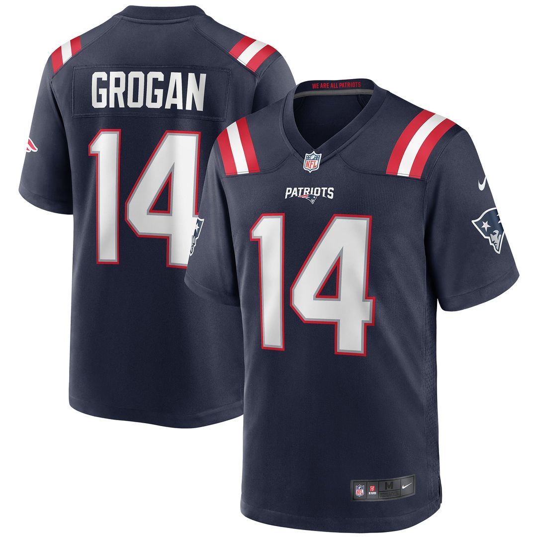 Steve Grogan New England Patriots Navy Game Retired Player Jersey