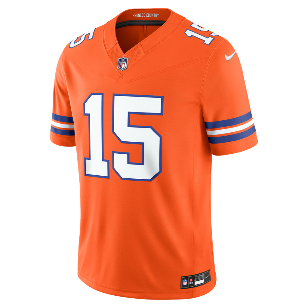Nik Bonitto Denver Broncos Navy Alternate Vapor F.U.S.E. Stitched Limited Jersey