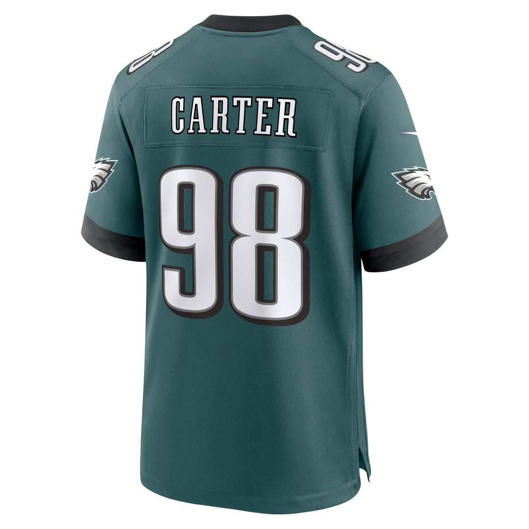 Jalen Carter Philadelphia Eagles Midnight Green Team Game Jersey