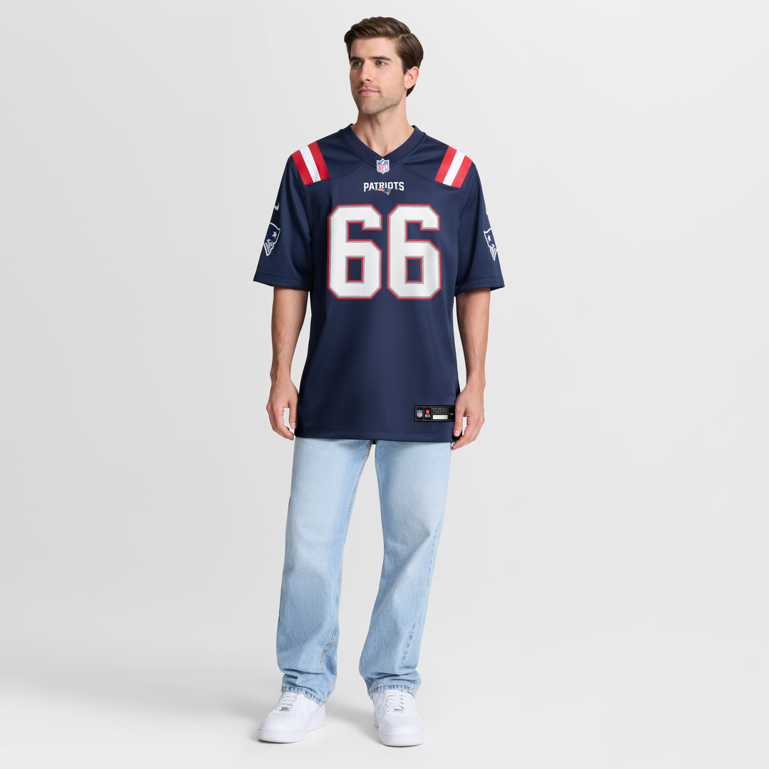 Will Campbell New England Patriots Navy Team Game Jersey