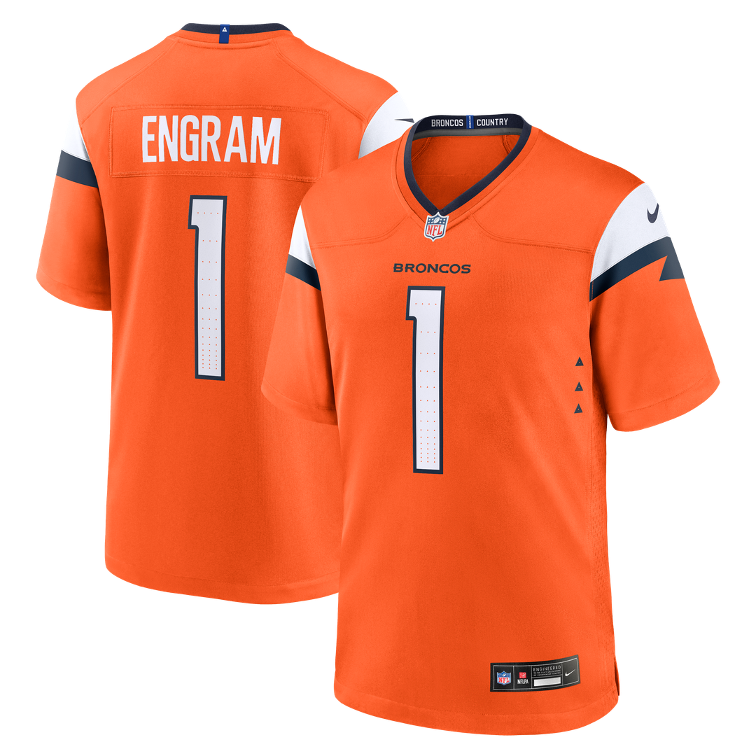 Evan Engram Denver Broncos Orange Team Game Jersey