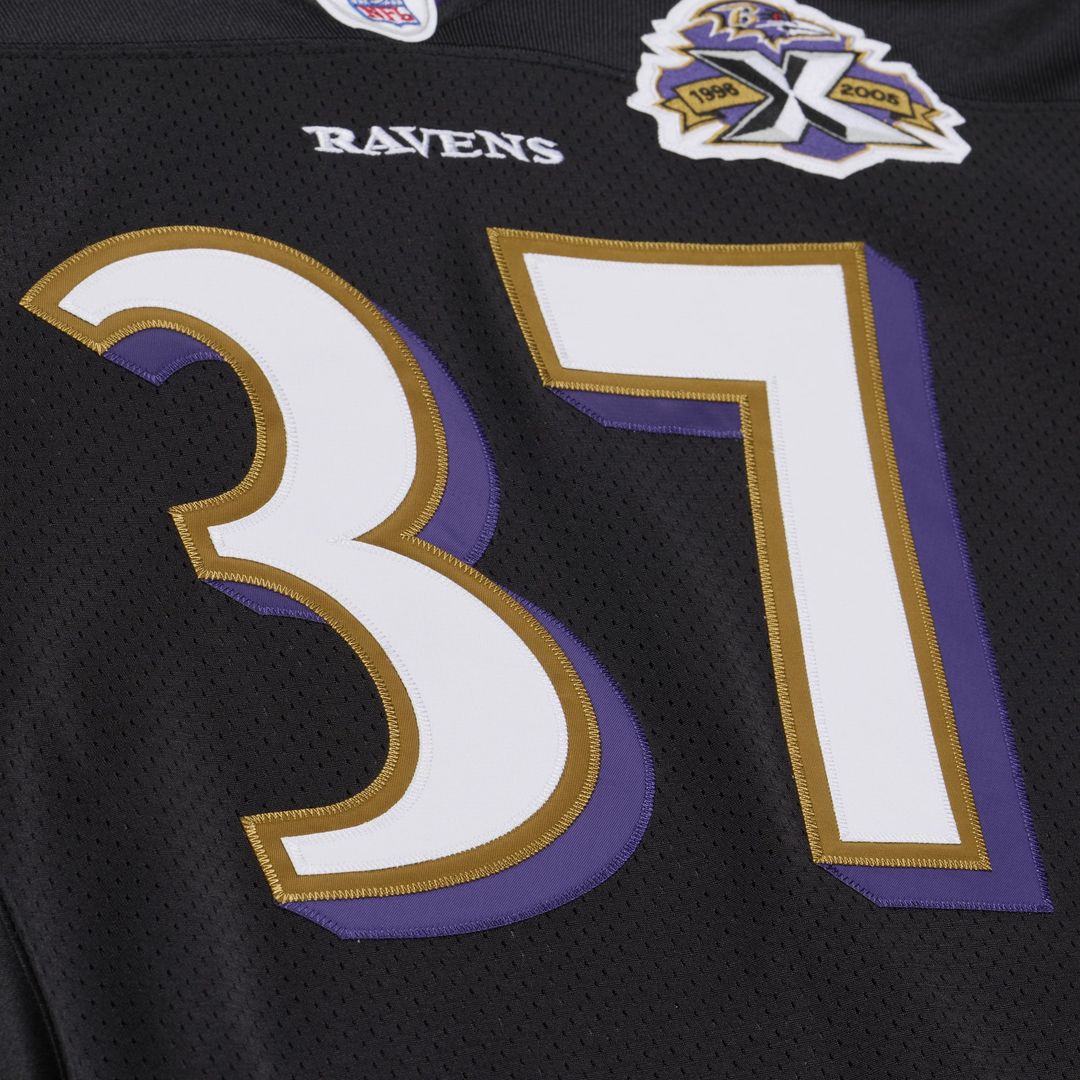 Deion Sanders Baltimore Ravens Black 2005 Authentic Throwback Jersey