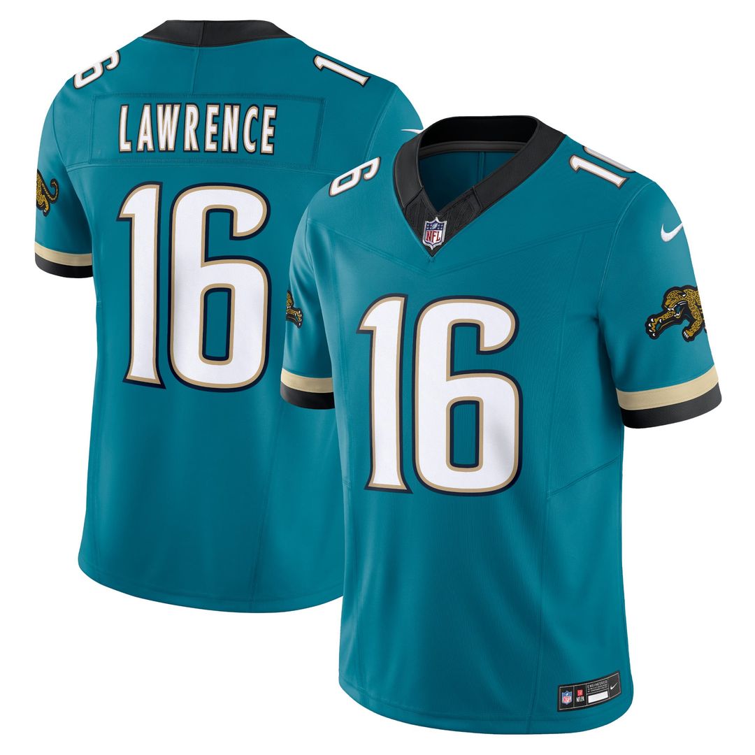 Trevor Lawrence Jacksonville Jaguars Teal Prowler Throwback Vapor F.U.S.E. Limited Jersey