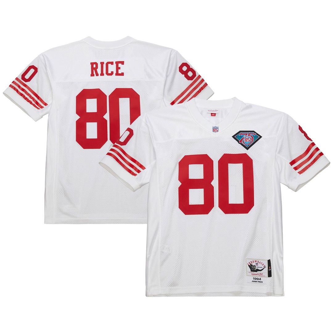 Jerry Rice San Francisco 49ers 1994 White Authentic Throwback Retired Player Jersey