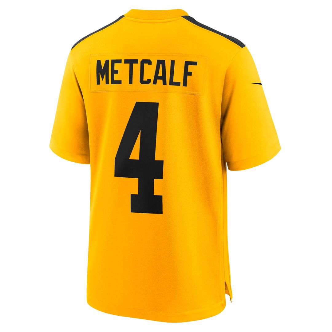 DK Metcalf Pittsburgh Steelers Gold Alternate 1933 Throwback Game Jersey