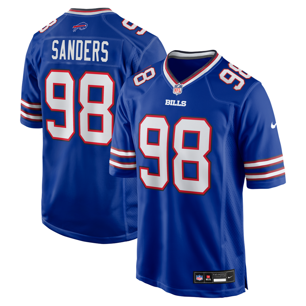 T.J. Sanders Buffalo Bills Royal Team Game Jersey