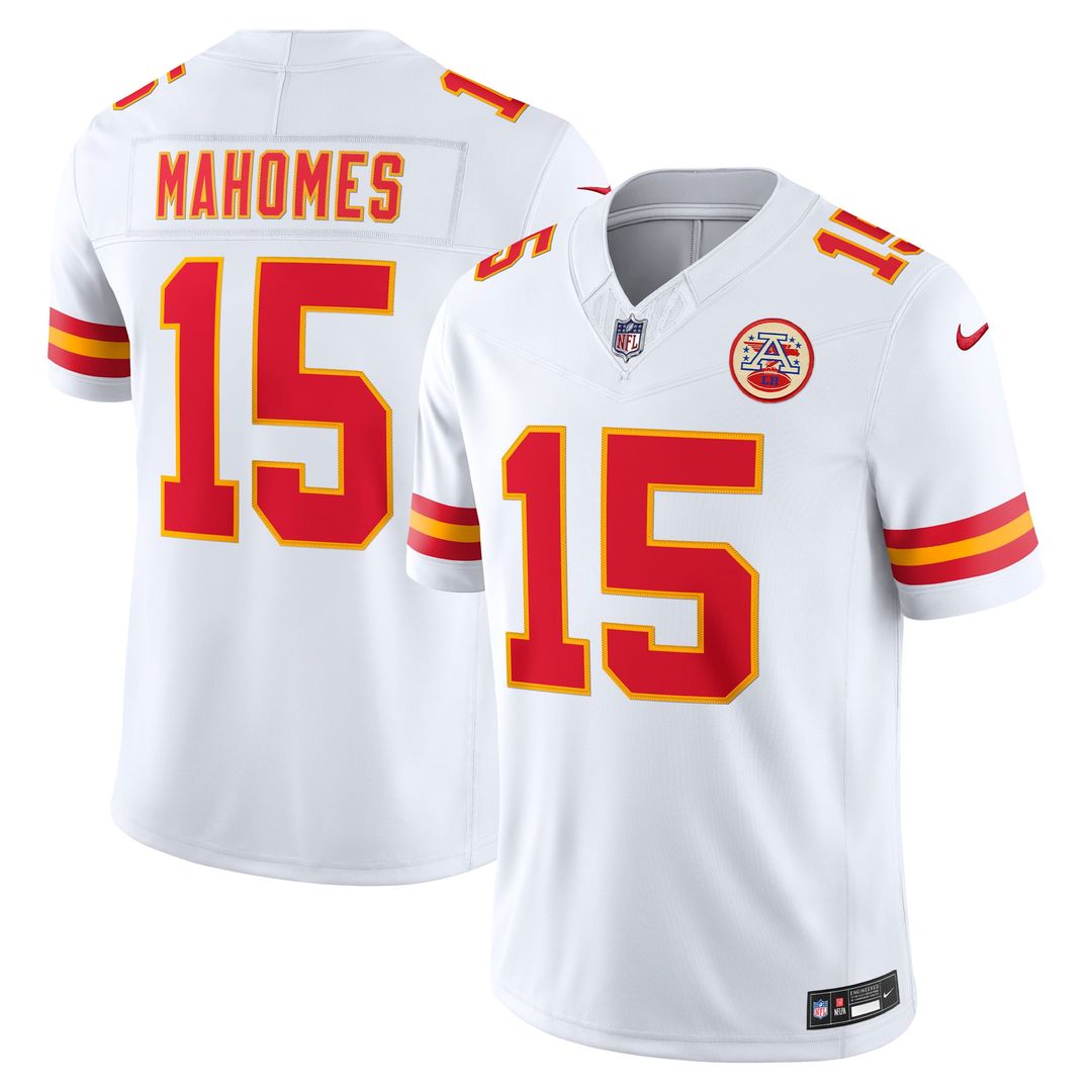 Patrick Mahomes Kansas City Chiefs White Vapor F.U.S.E. Stitched Limited Jersey