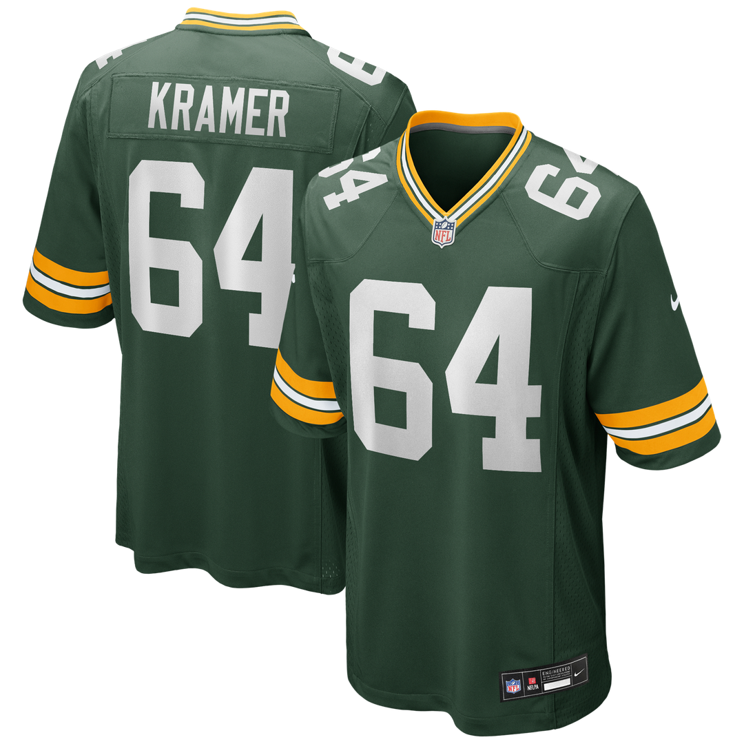 Jerry Kramer Green Bay Packers Green Game Retired Player Jersey