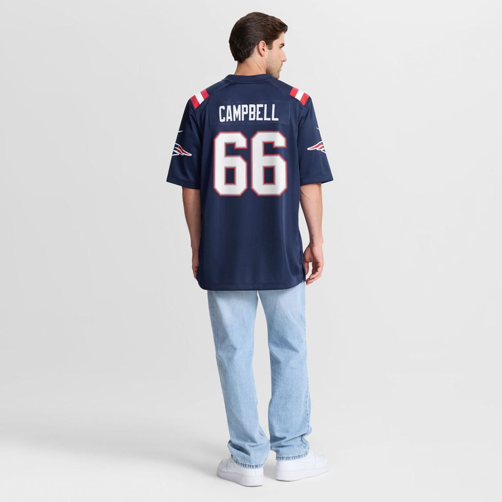 Will Campbell New England Patriots Navy Team Game Jersey
