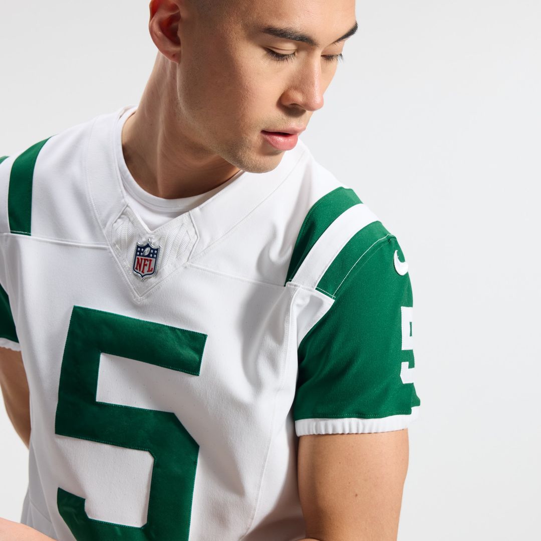 Garrett Wilson New York Jets White Classic Alternate Vapor F.U.S.E. Elite Jersey