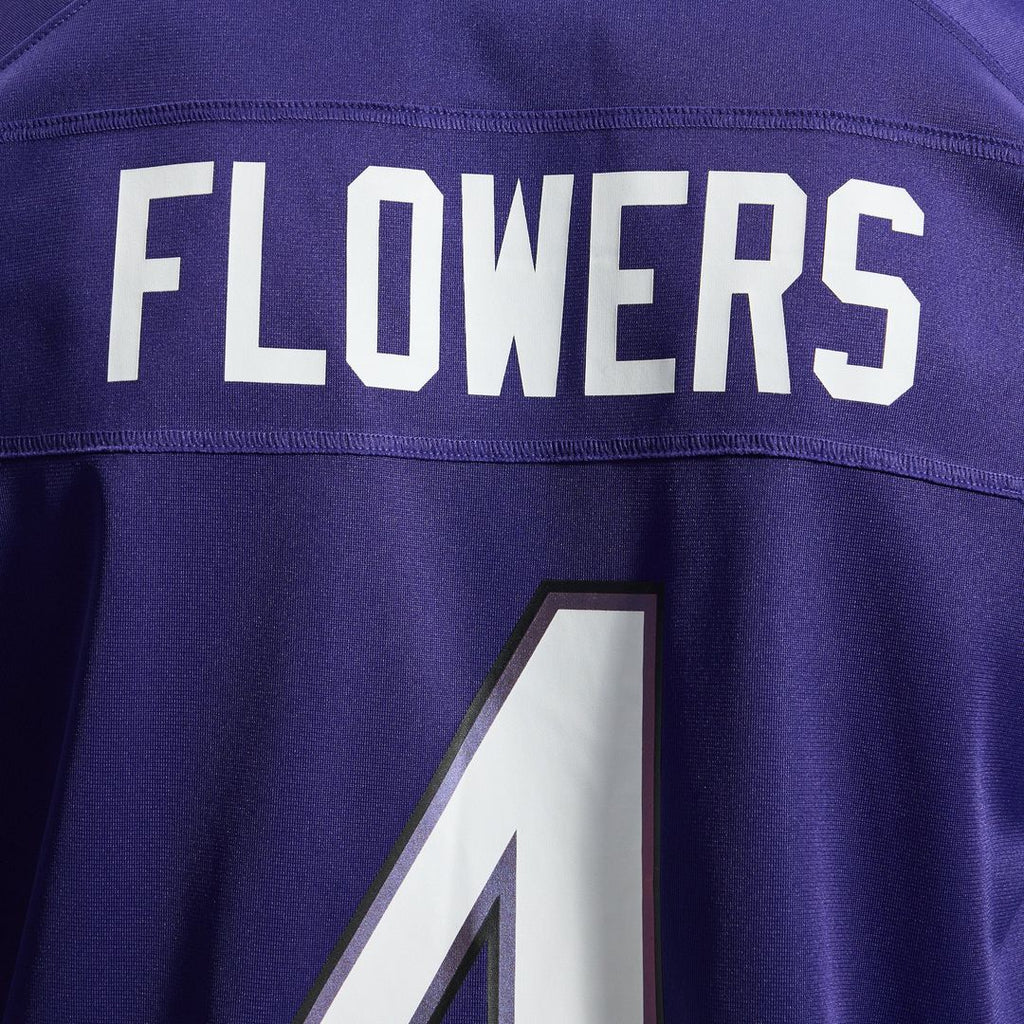 Zay Flowers Baltimore Ravens Purple Team Game Jersey