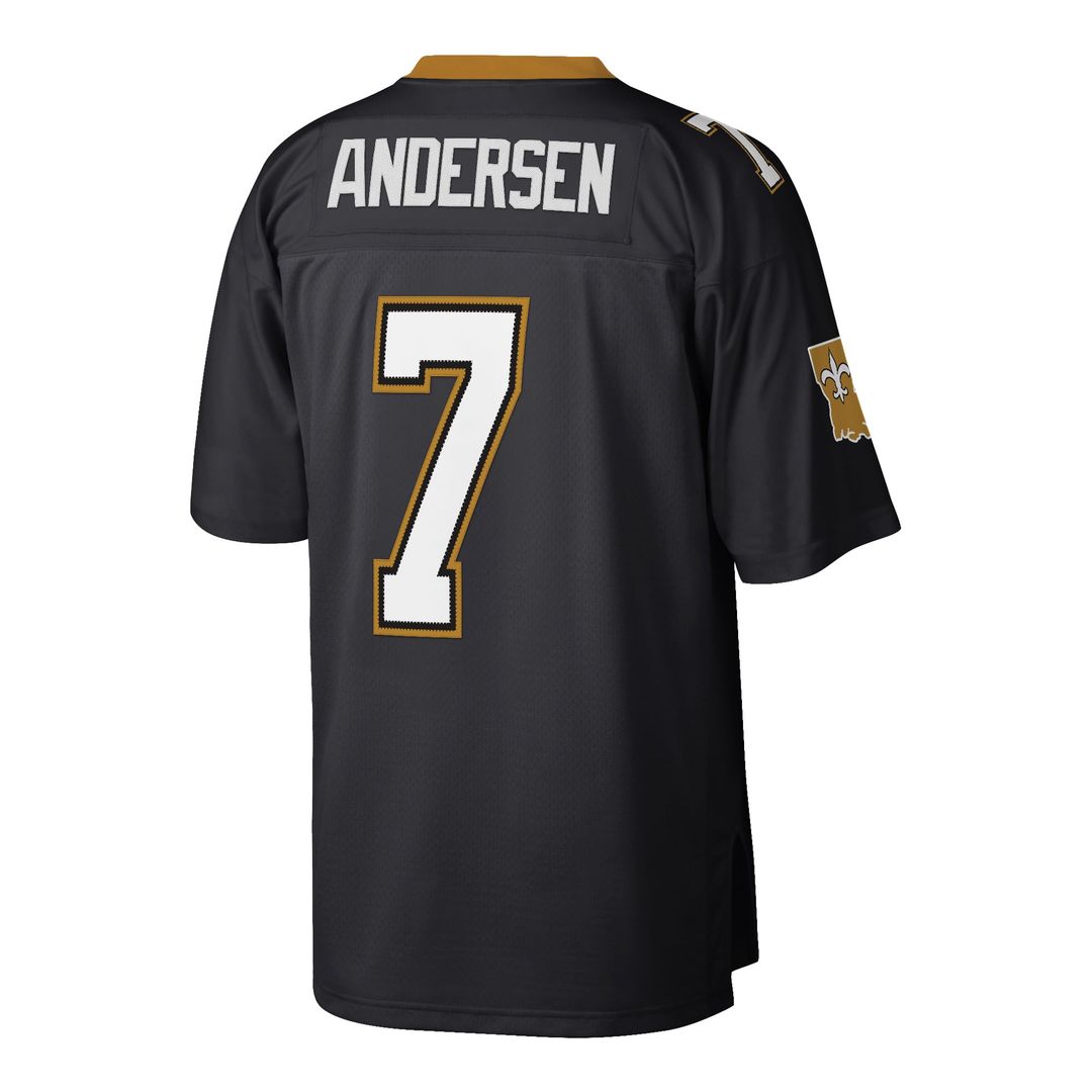 Morten Andersen New Orleans Saints Black Retired Player Legacy Replica Jersey