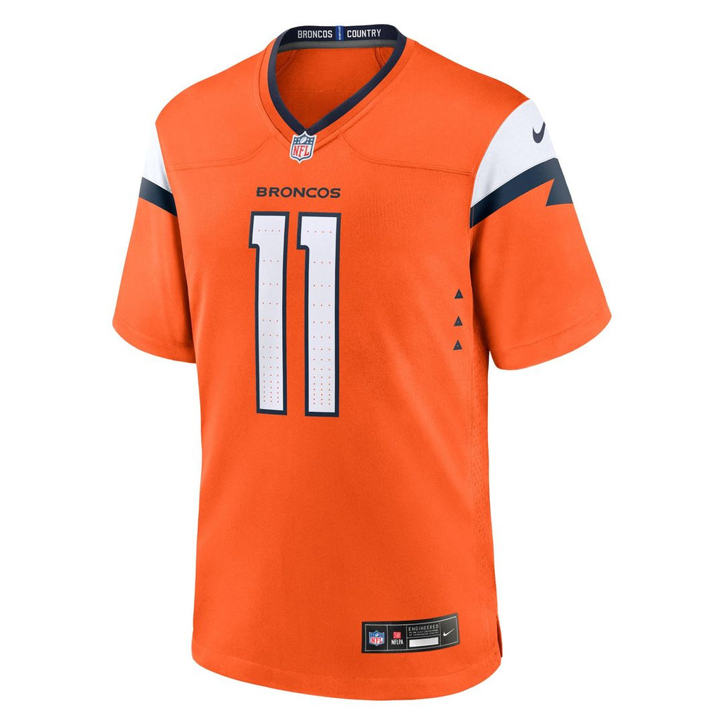 Troy Franklin Denver Broncos Orange Team Game Jersey