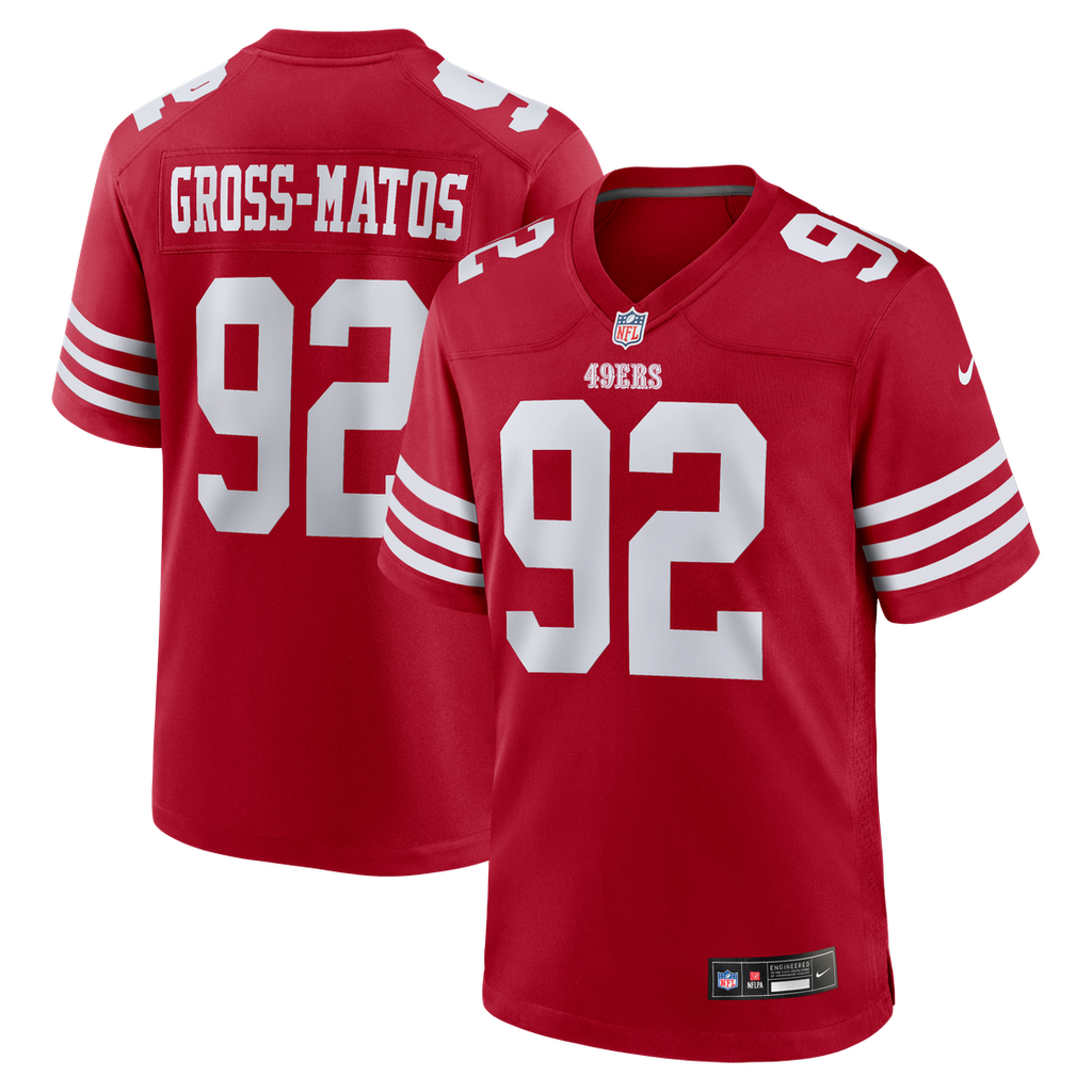 Yetur Gross-Matos San Francisco 49ers Scarlet Team Game Jersey