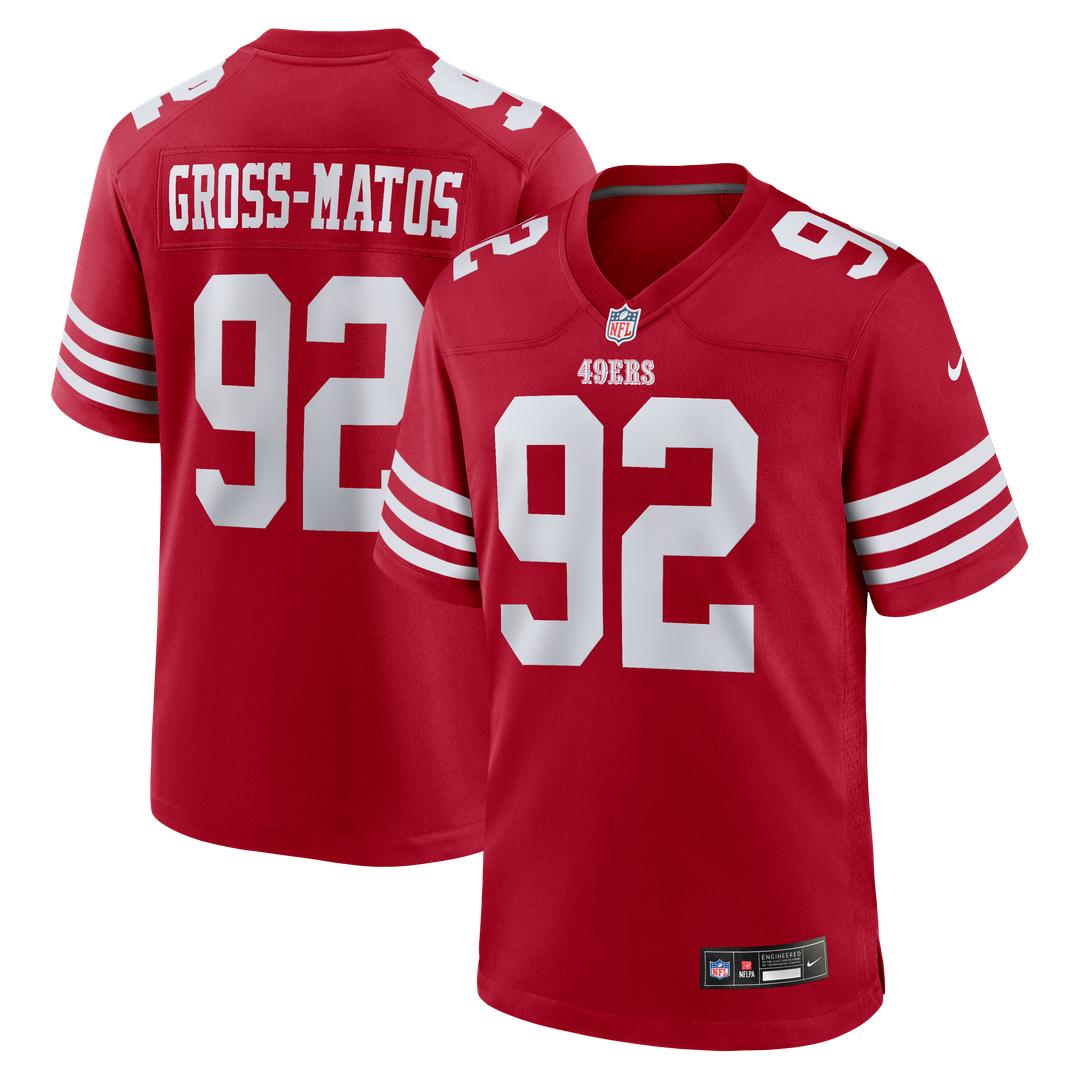 Yetur Gross-Matos San Francisco 49ers Scarlet Team Game Jersey