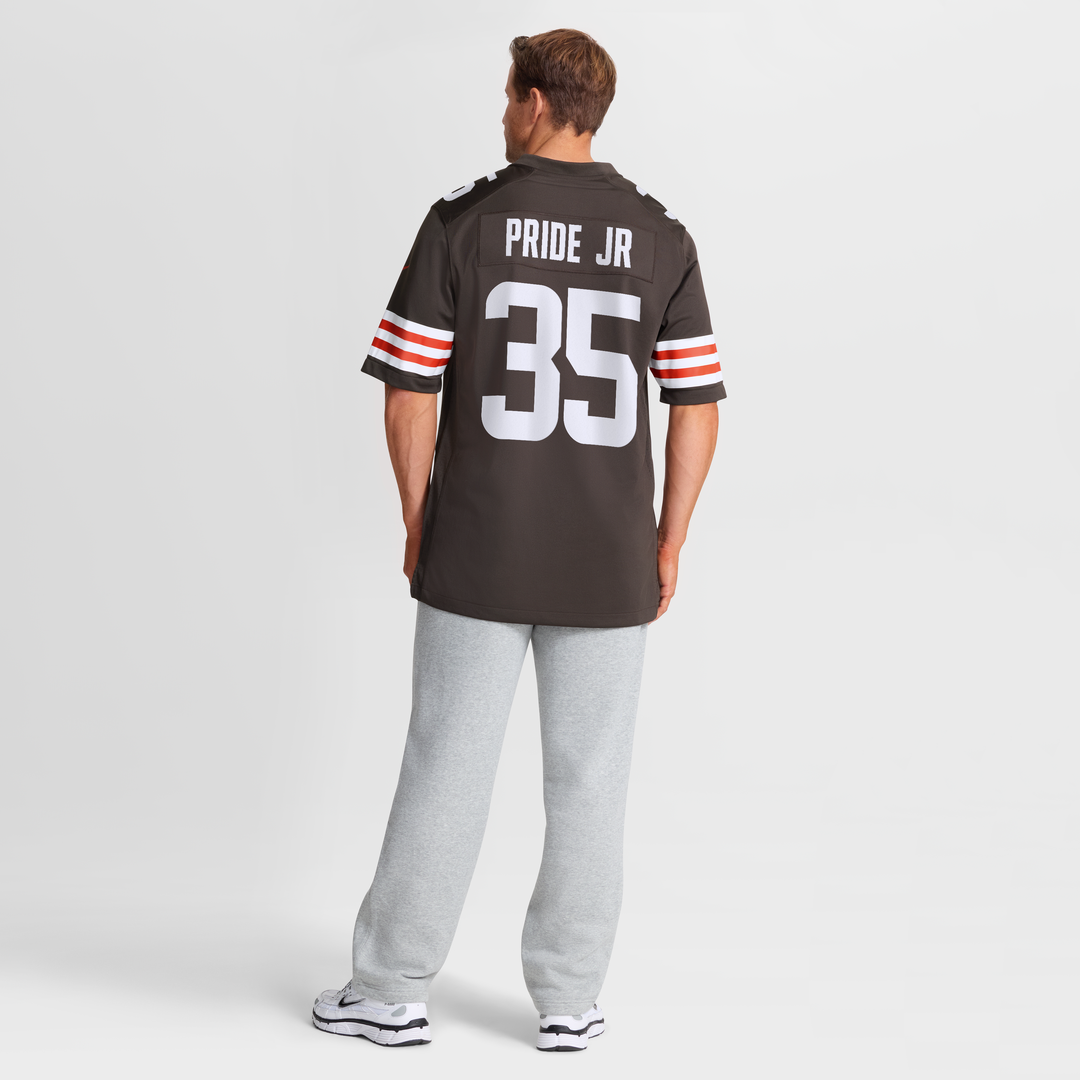 Toriano Pride Jr. Cleveland Browns Brown Team Game Jersey