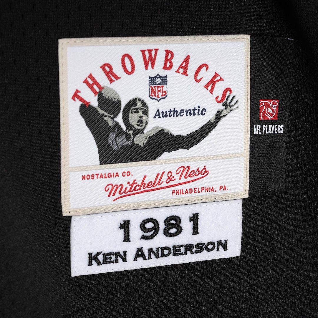 Ken Anderson Cincinnati Bengals 1981 Black Authentic Throwback Retired Player Jersey