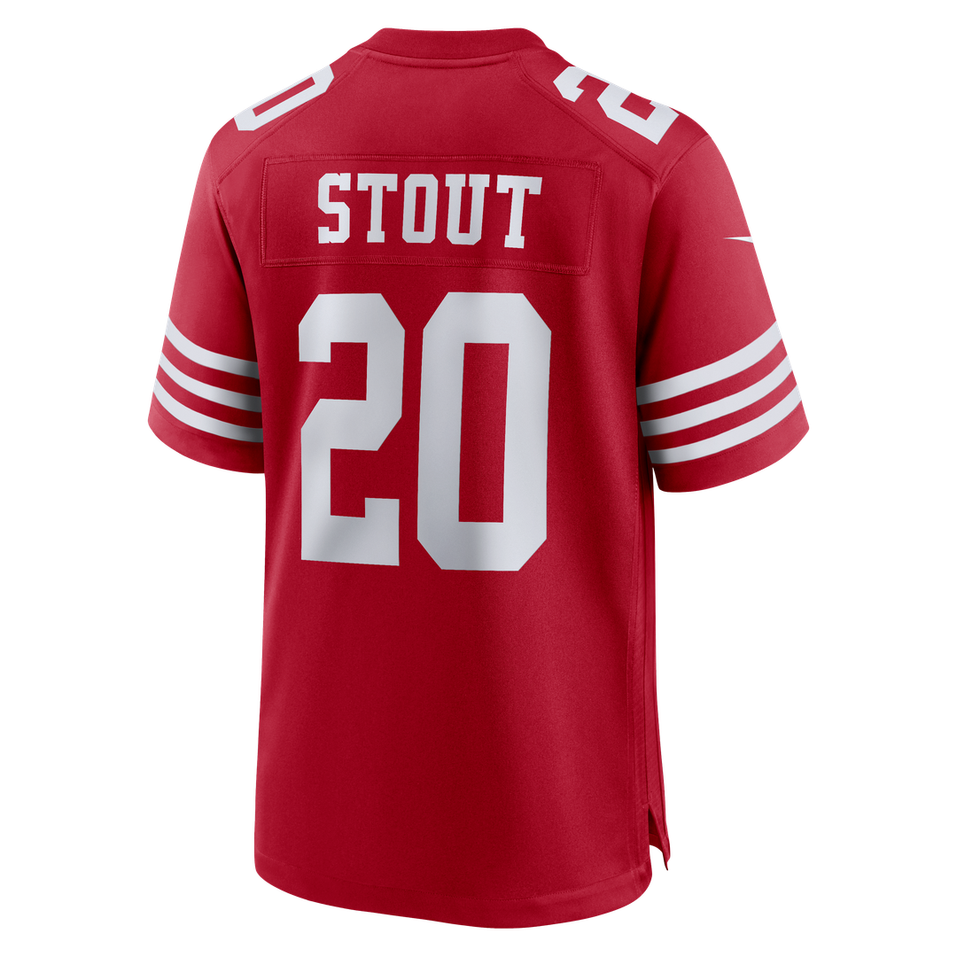 Upton Stout San Francisco 49ers Scarlet Team Game Jersey
