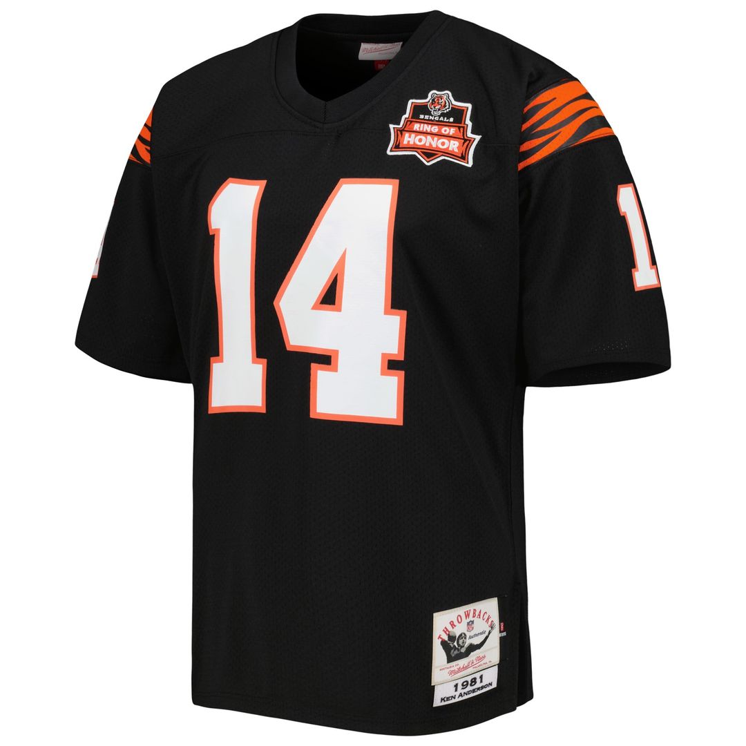Ken Anderson Cincinnati Bengals 1981 Black Authentic Throwback Retired Player Jersey