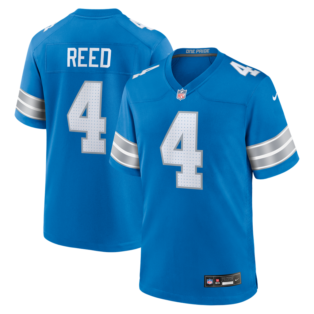 D.J. Reed Detroit Lions Blue Team Game Jersey