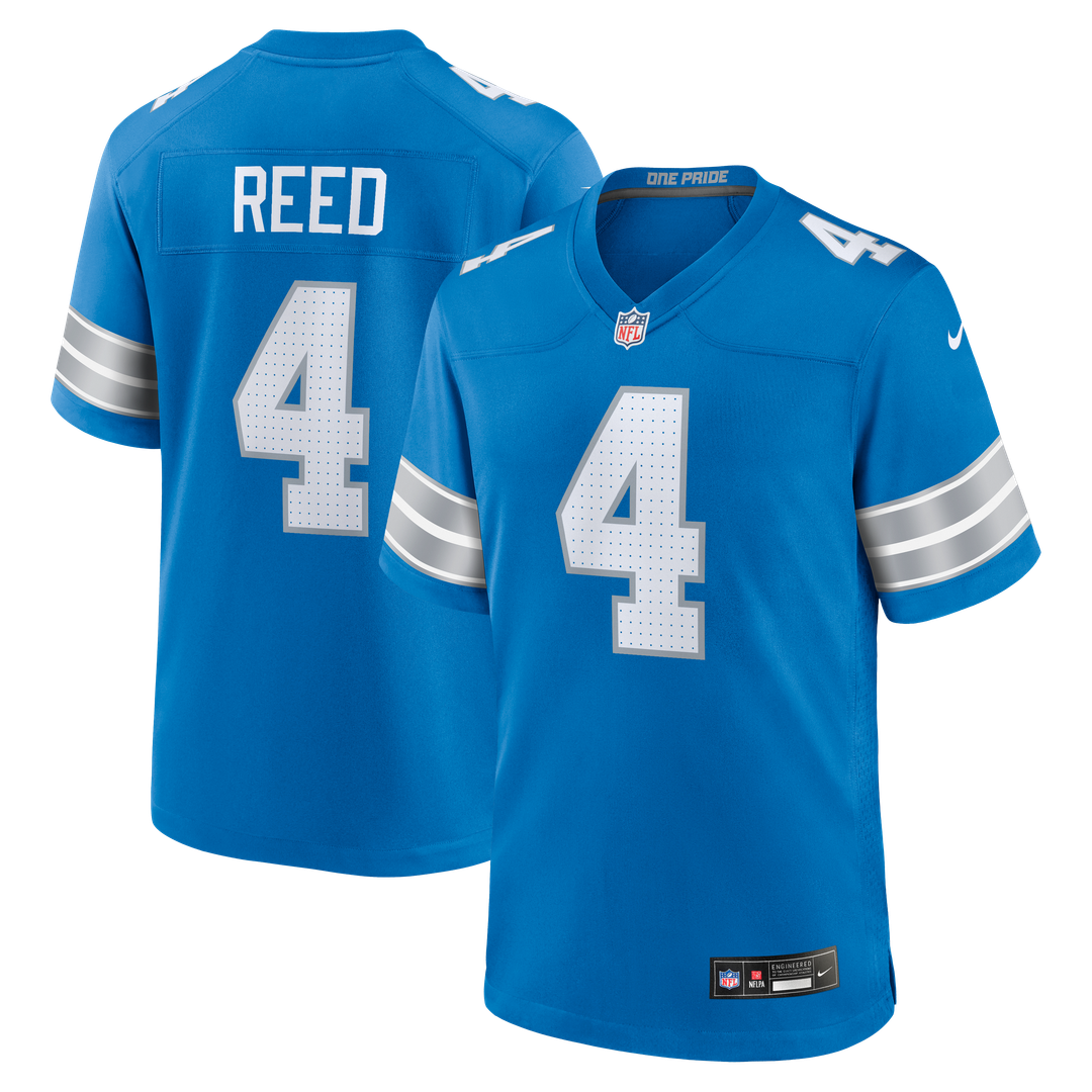 D.J. Reed Detroit Lions Blue Team Game Jersey