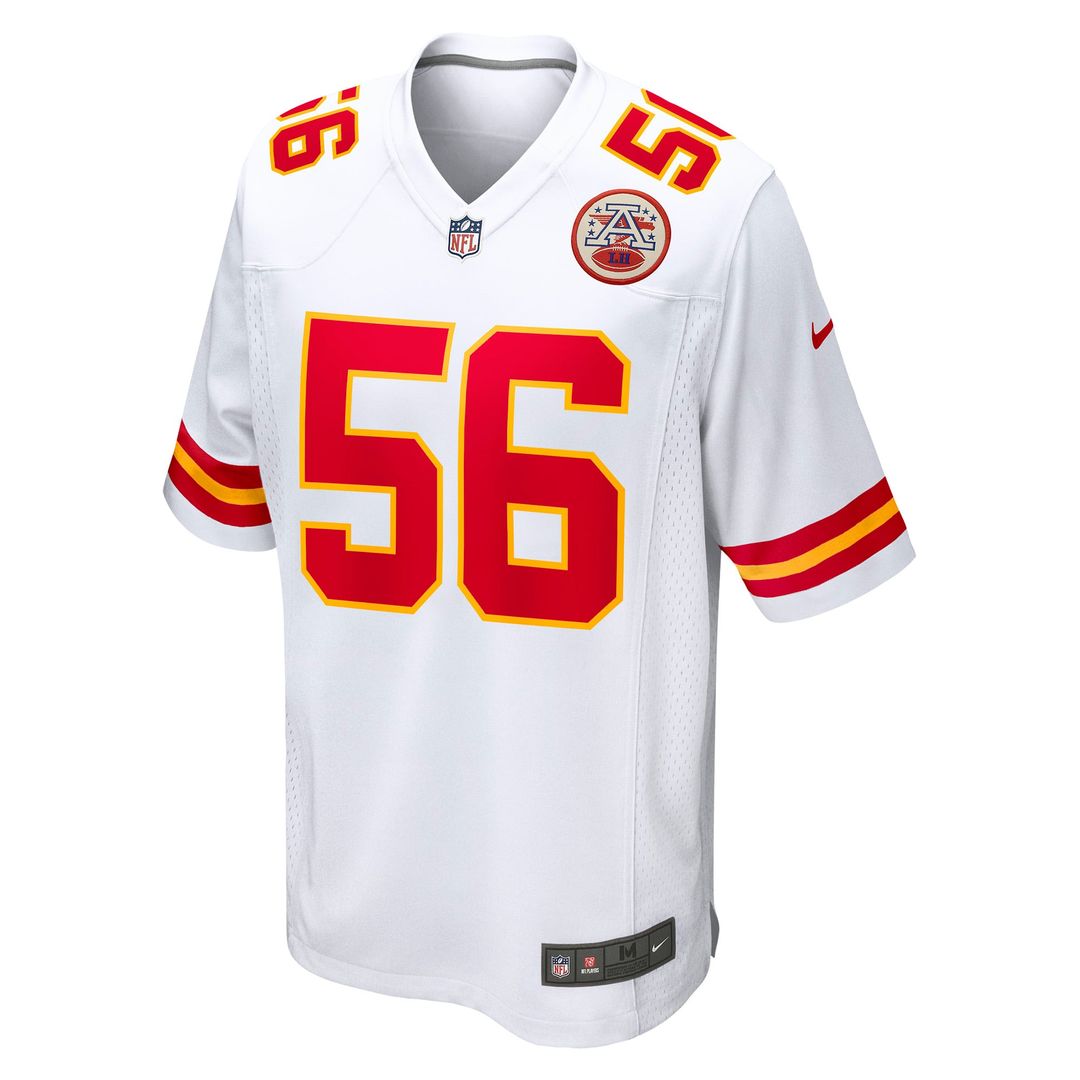 George Karlaftis Kansas City Chiefs White Away Game Player Jersey