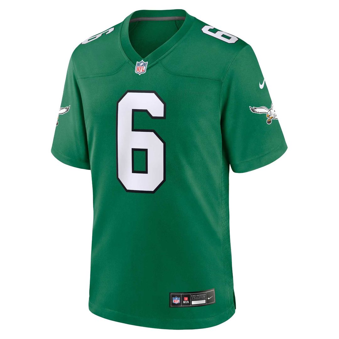 DeVonta Smith Philadelphia Eagles Kelly Green Alternate Game Player Jersey