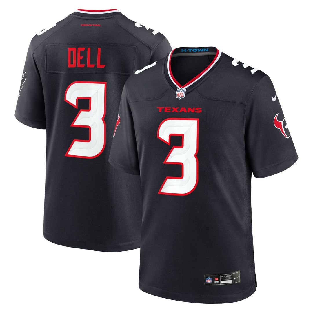 Tank Dell Houston Texans Navy Game Jersey