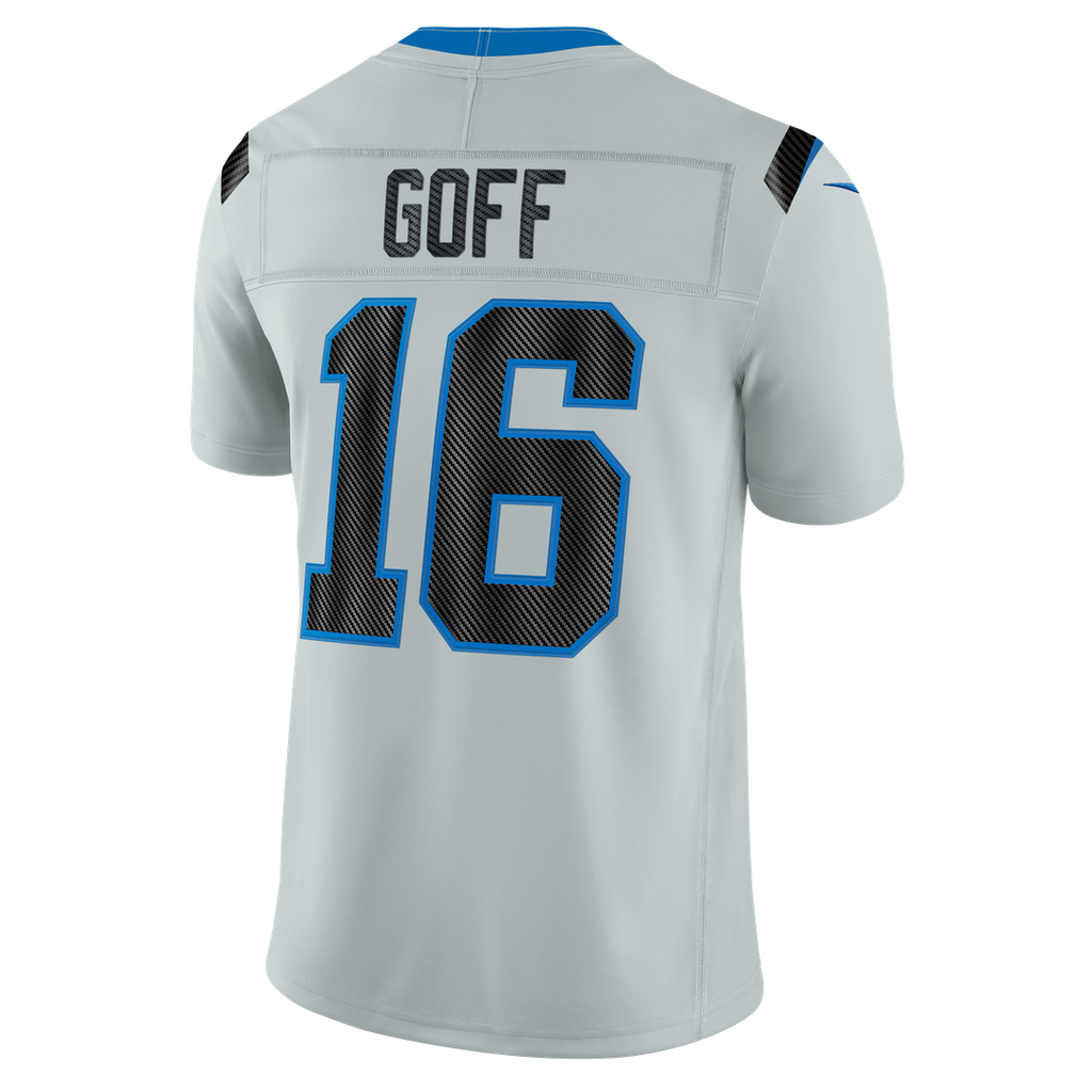 Jared Goff Detroit Lions Silver 2026 Rivalries Collection Stitched Limited Jersey