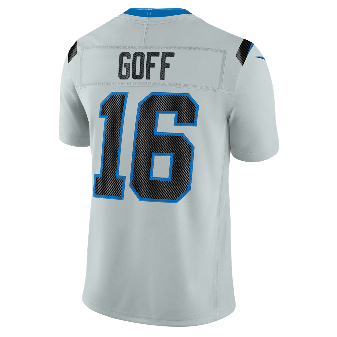 Jared Goff Detroit Lions Silver 2026 Rivalries Collection Stitched Limited Jersey