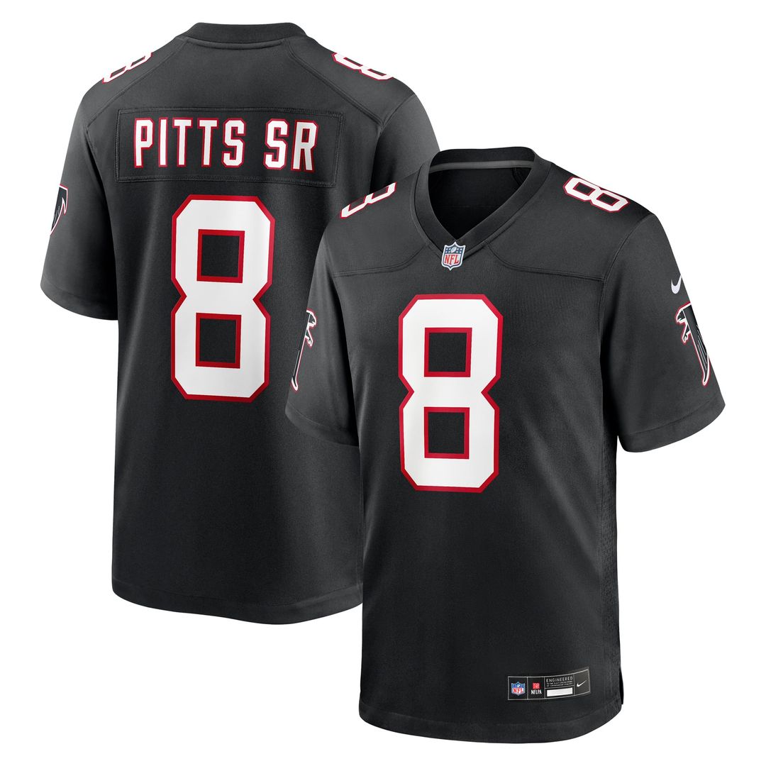 Kyle Pitts Sr. Atlanta Falcons Black Alternate Game Jersey