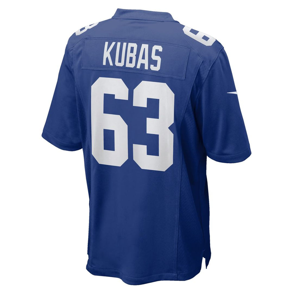 Jake Kubas New York Giants Royal Team Game Jersey