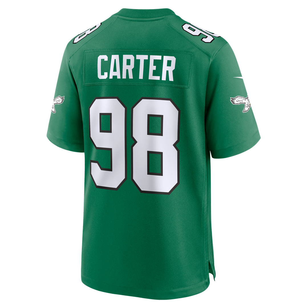 Jalen Carter Philadelphia Eagles Midnight Green Team Game Jersey
