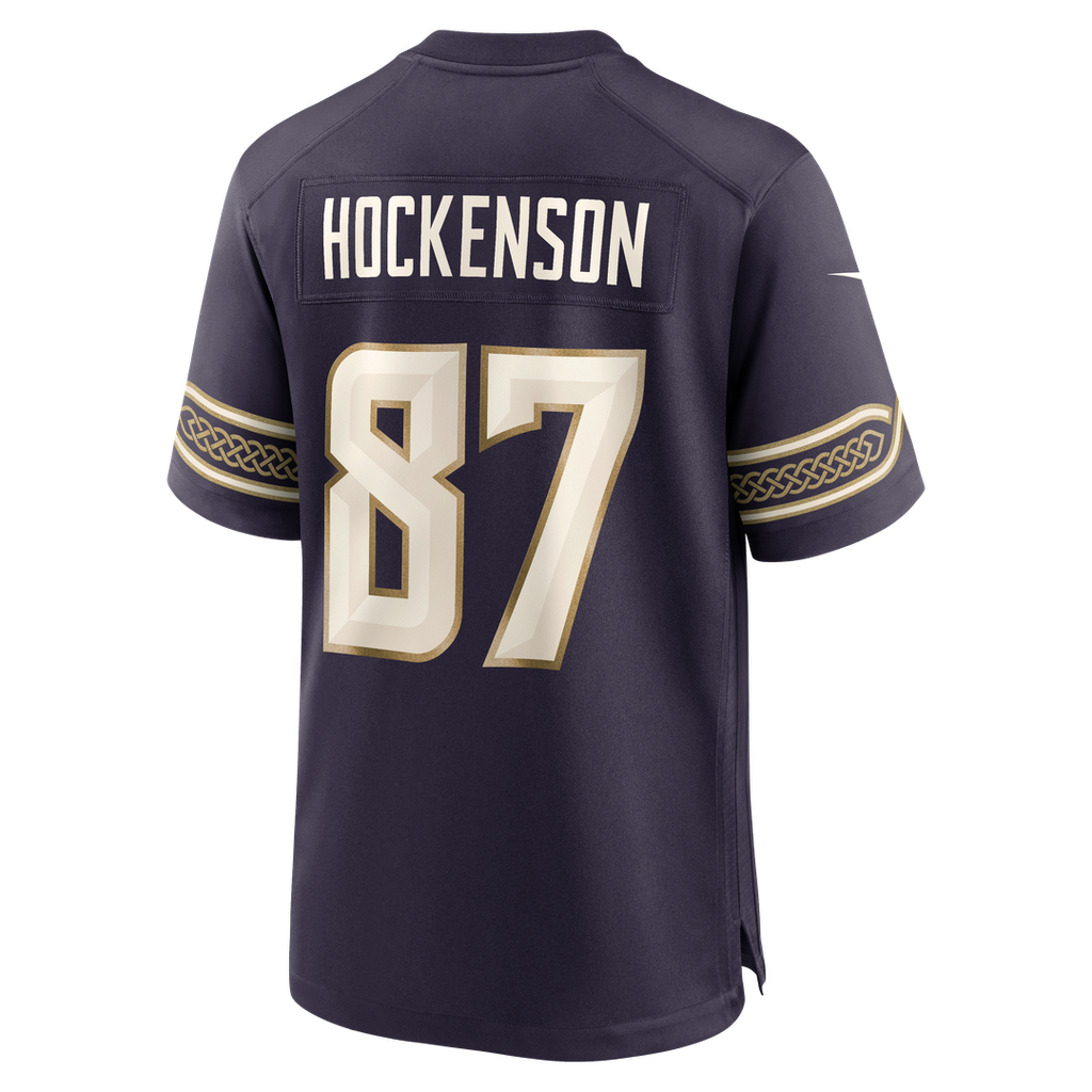 T.J. Hockenson Minnesota Vikings Purple 2026 Rivalries Collection Game Jersey