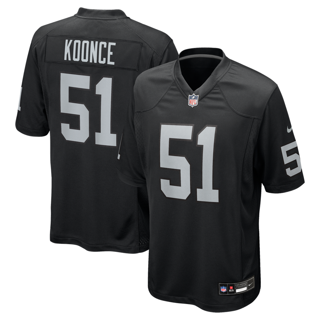 Malcolm Koonce Las Vegas Raiders Black Game Jersey