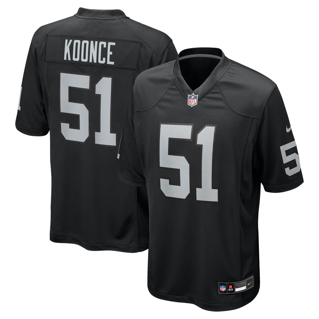 Malcolm Koonce Las Vegas Raiders Black Game Jersey
