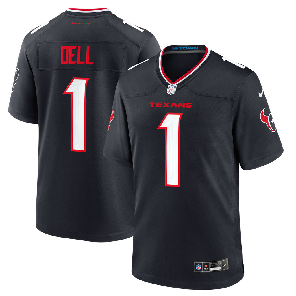 Tank Dell Houston Texans Navy Team Game Jersey