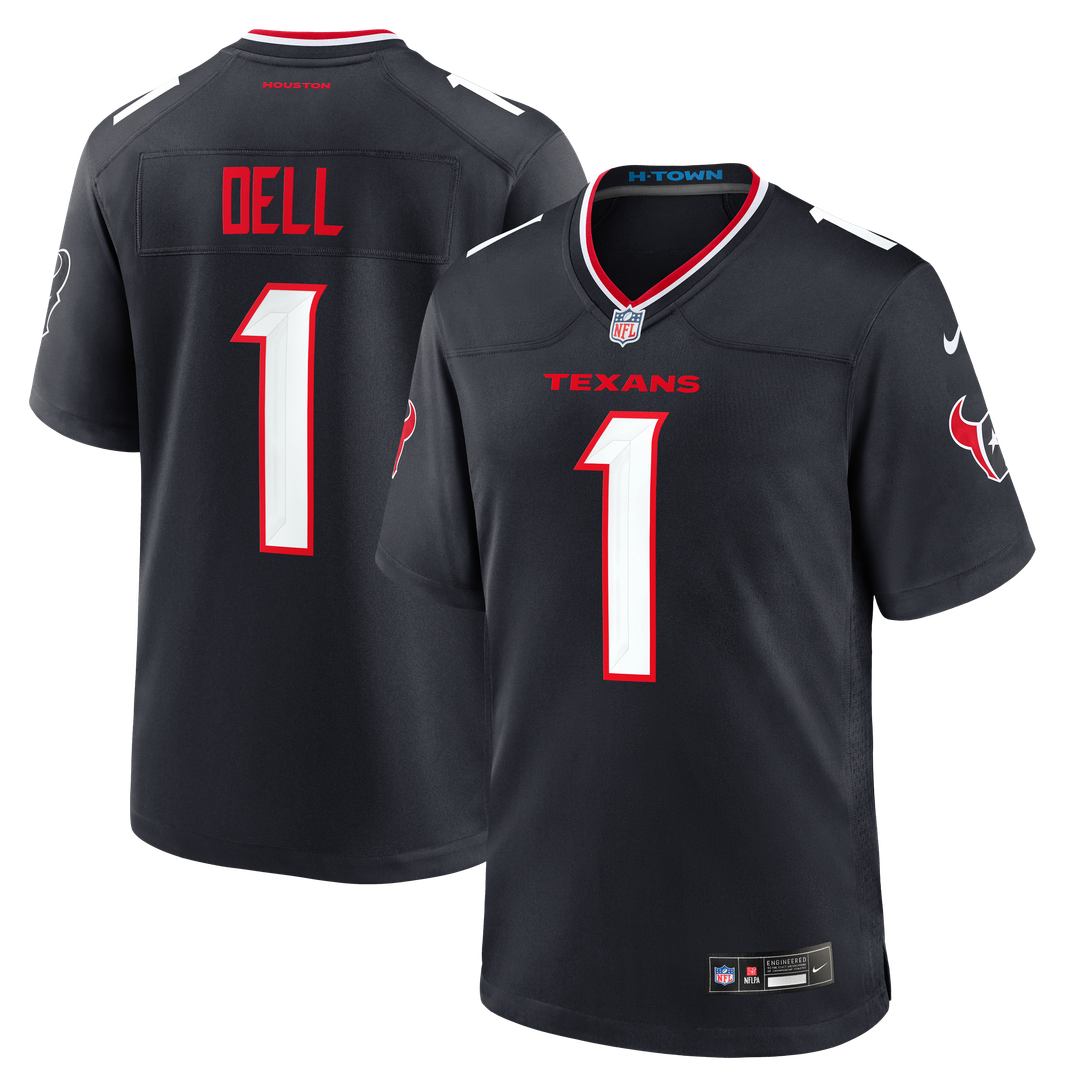 Tank Dell Houston Texans Navy Team Game Jersey