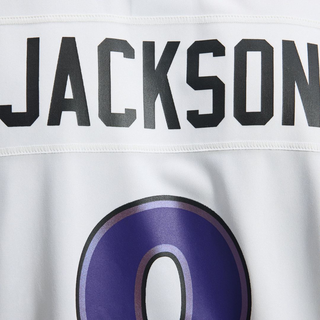 Lamar Jackson Baltimore Ravens White Game Jersey