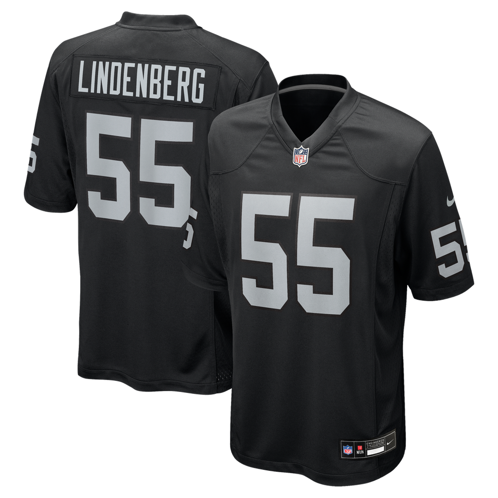 Cody Lindenberg Las Vegas Raiders Black Team Game Jersey