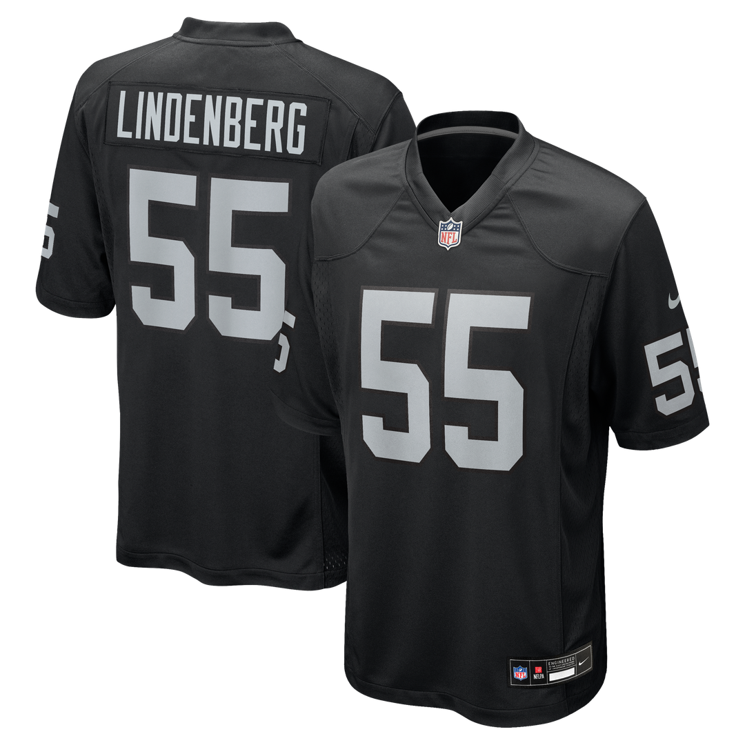 Cody Lindenberg Las Vegas Raiders Black Team Game Jersey