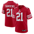 Deion Sanders San Francisco 49ers Scarlet Team Retired Player Game Jersey