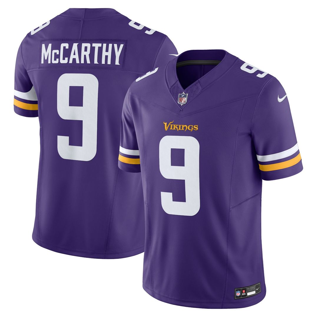 J.J. McCarthy Minnesota Vikings White Vapor F.U.S.E. Limited Jersey