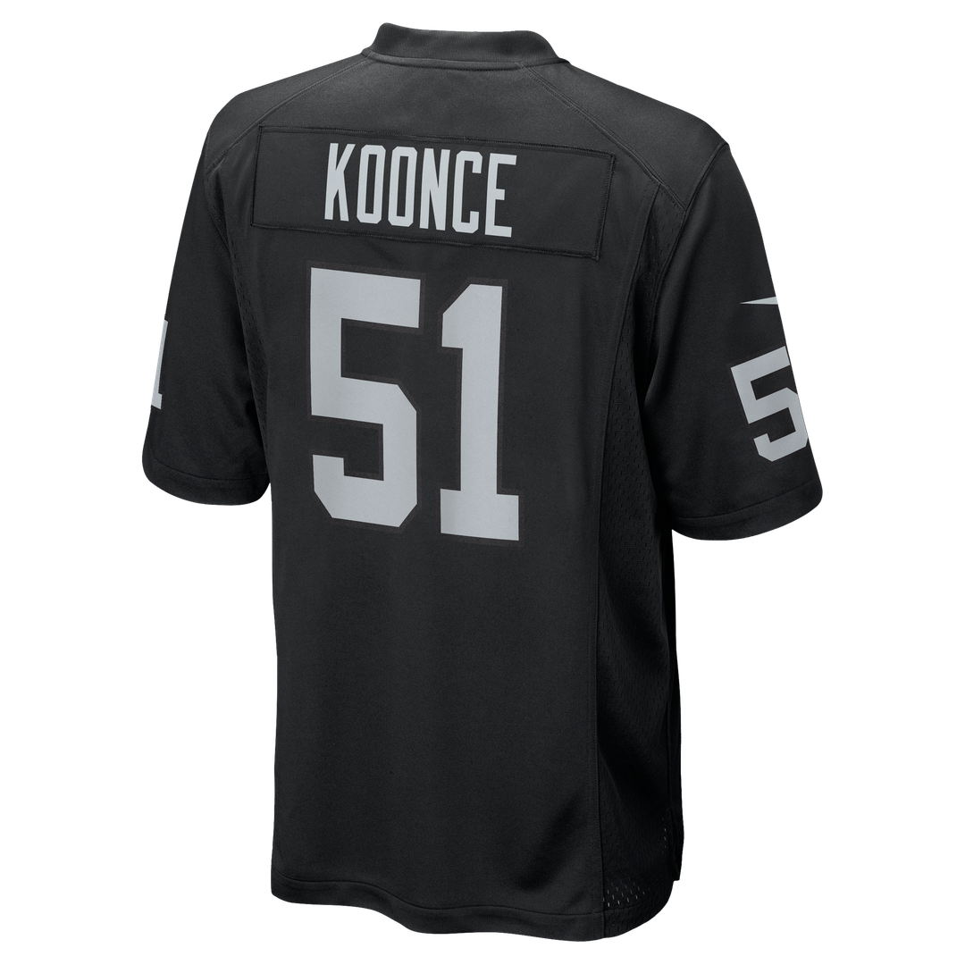 Malcolm Koonce Las Vegas Raiders Black Game Jersey