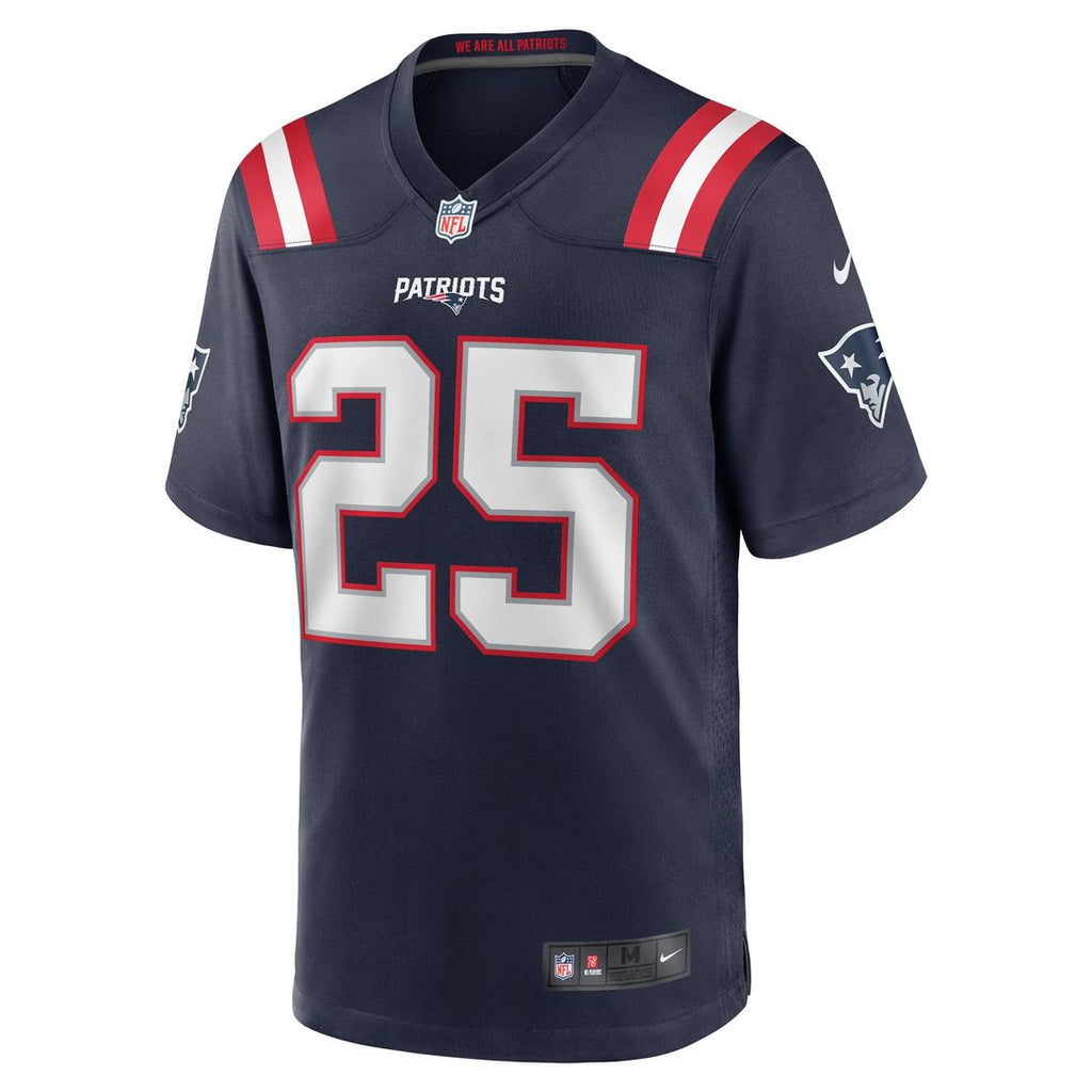 Marcus Jones New England Patriots Navy Game Player Jersey