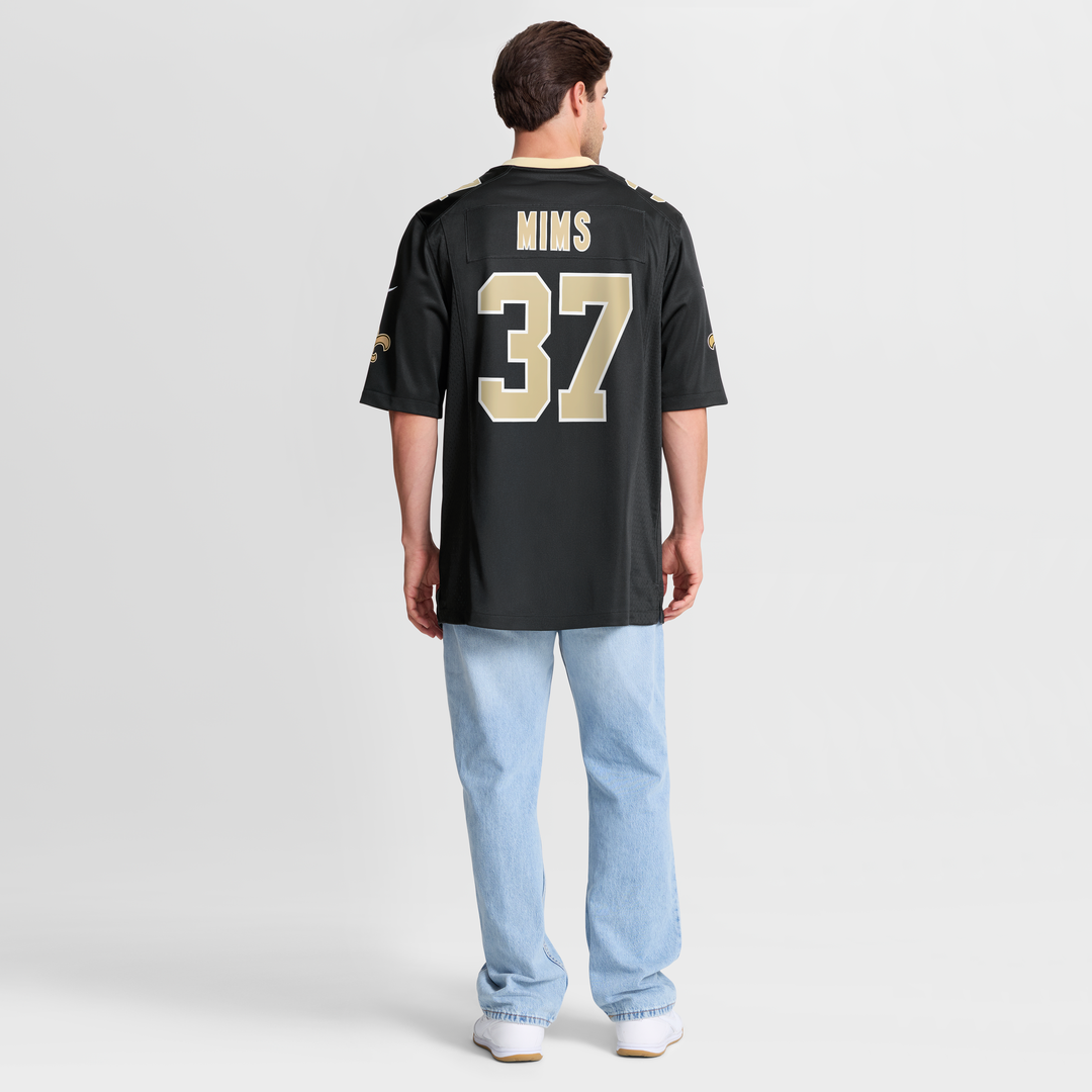 Jordan Mims New Orleans Saints Black Team Game Jersey