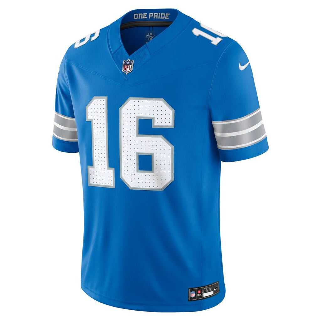 Jared Goff Detroit Lions Blue Team Vapor F.U.S.E. Stitched Limited Jersey