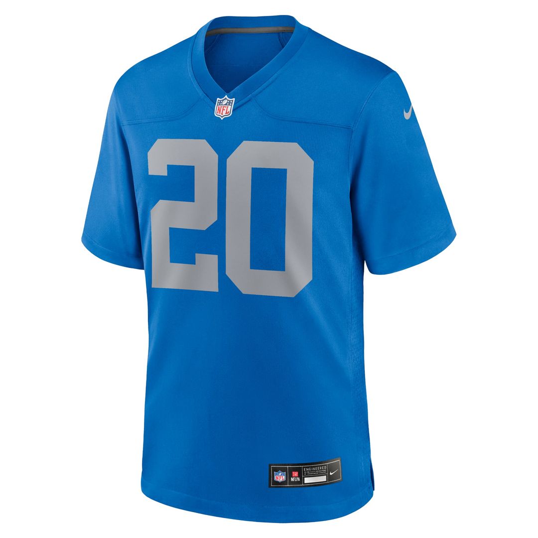 Barry Sanders Detroit Lions Blue Alternate Game Jersey