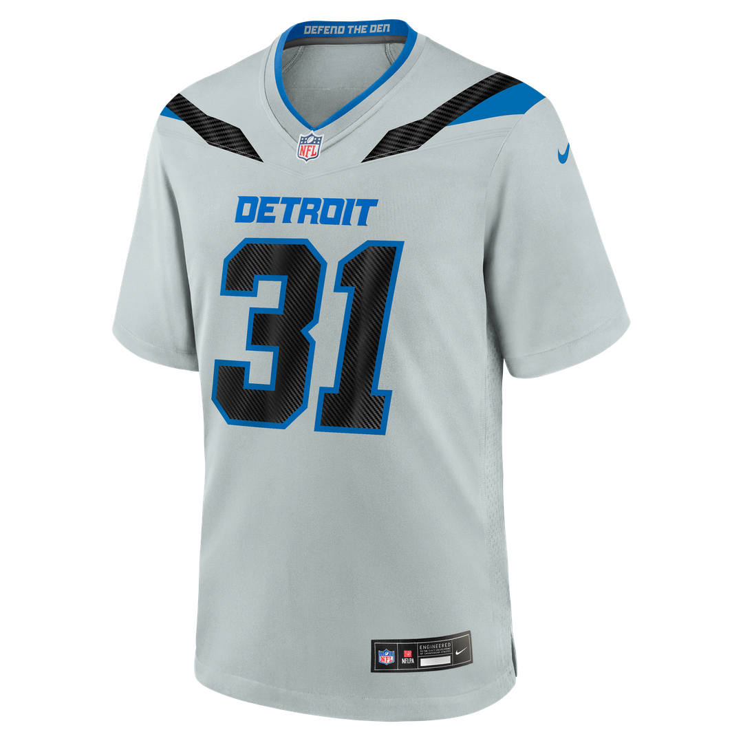 Kerby Joseph Detroit Lions Silver 2026 Rivalries Collection Game Jersey