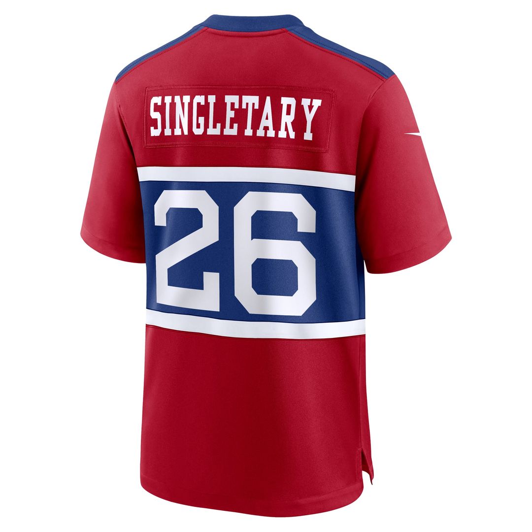 Devin Singletary New York Giants Century Red Alternate Player Game Jersey